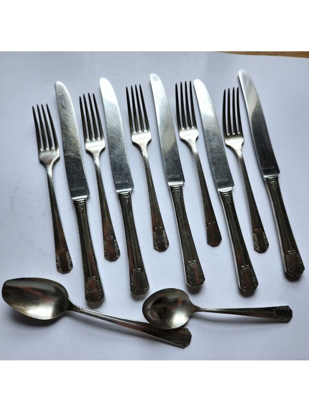 Vintage Rogers Oneida Park Lane Silverplate Flatware Art Deco Fork Spoon Knife